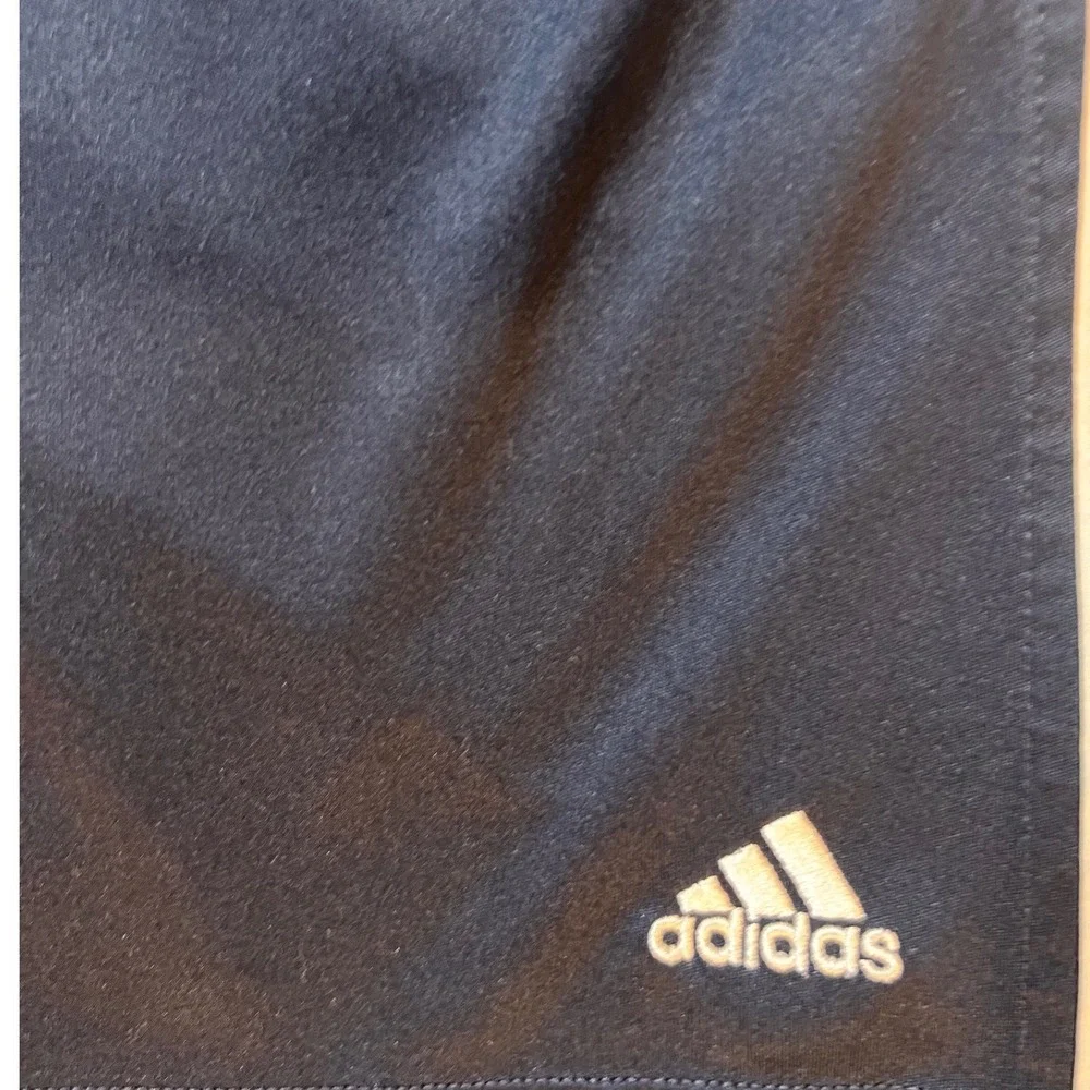 Adidas Men's Navy 3 Stripe Athletic Soccer Gym Shorts Size Large L Drawstring